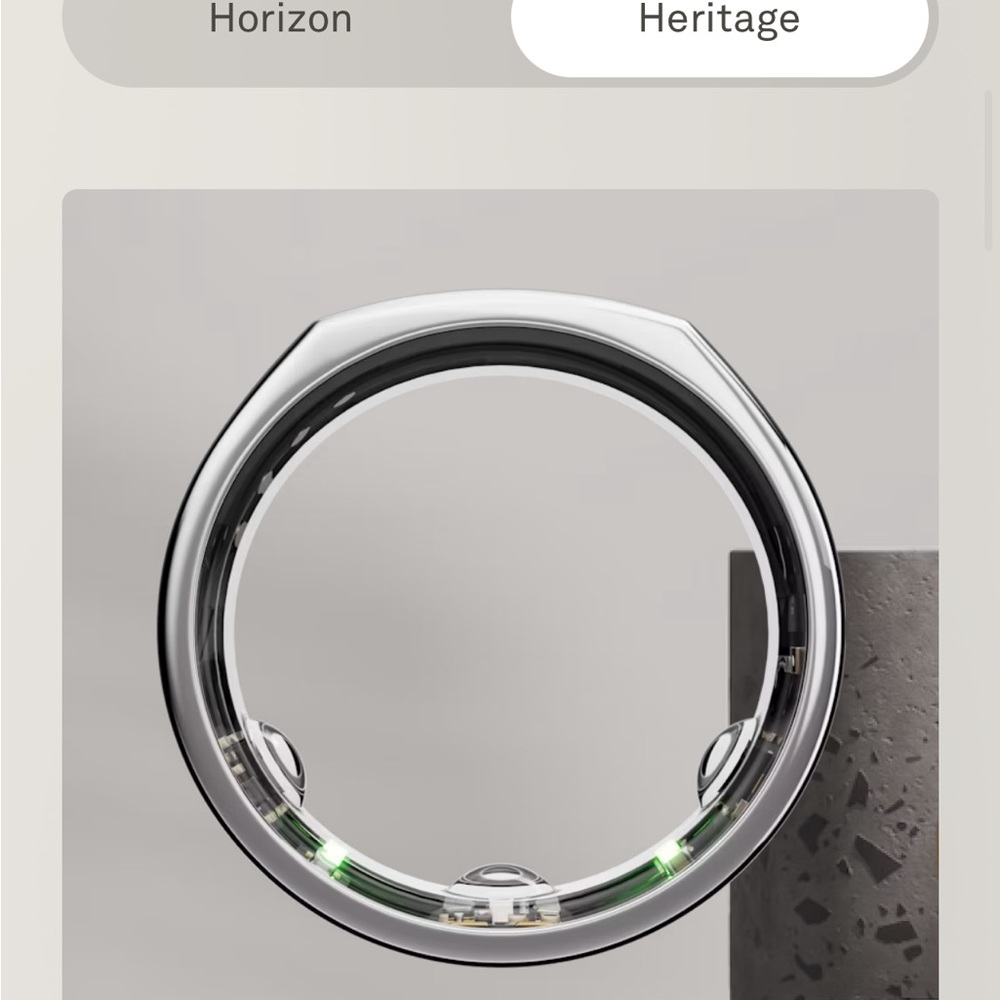 Oura Black Ring Wearable with Smart Features